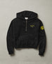 AGPC: Women's Lightweight Cotton Half Zip Hoodie - Black
